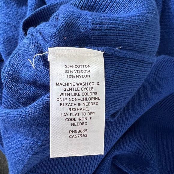 NWT HALOGEN Blue Mazarine Crew Neck Sweater (M) - Picture 6 of 7